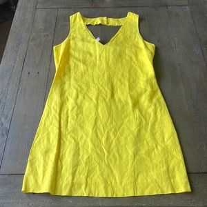 Banana Republic Bright Yellow Sleeveless A-Line Dress